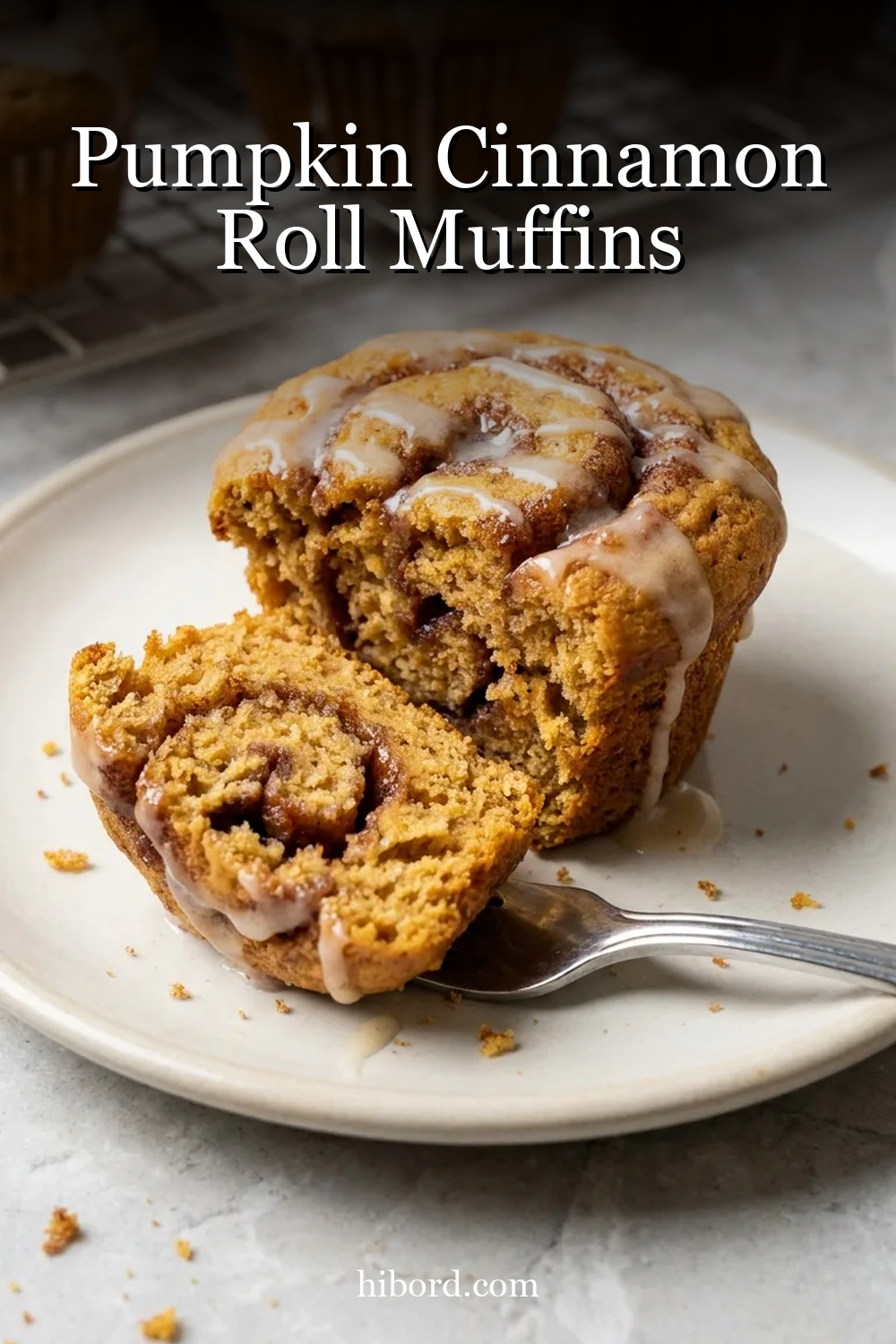 Pumpkin Cinnamon Roll Muffins