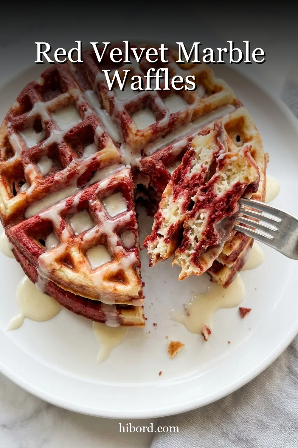 Red Velvet Marble Waffles