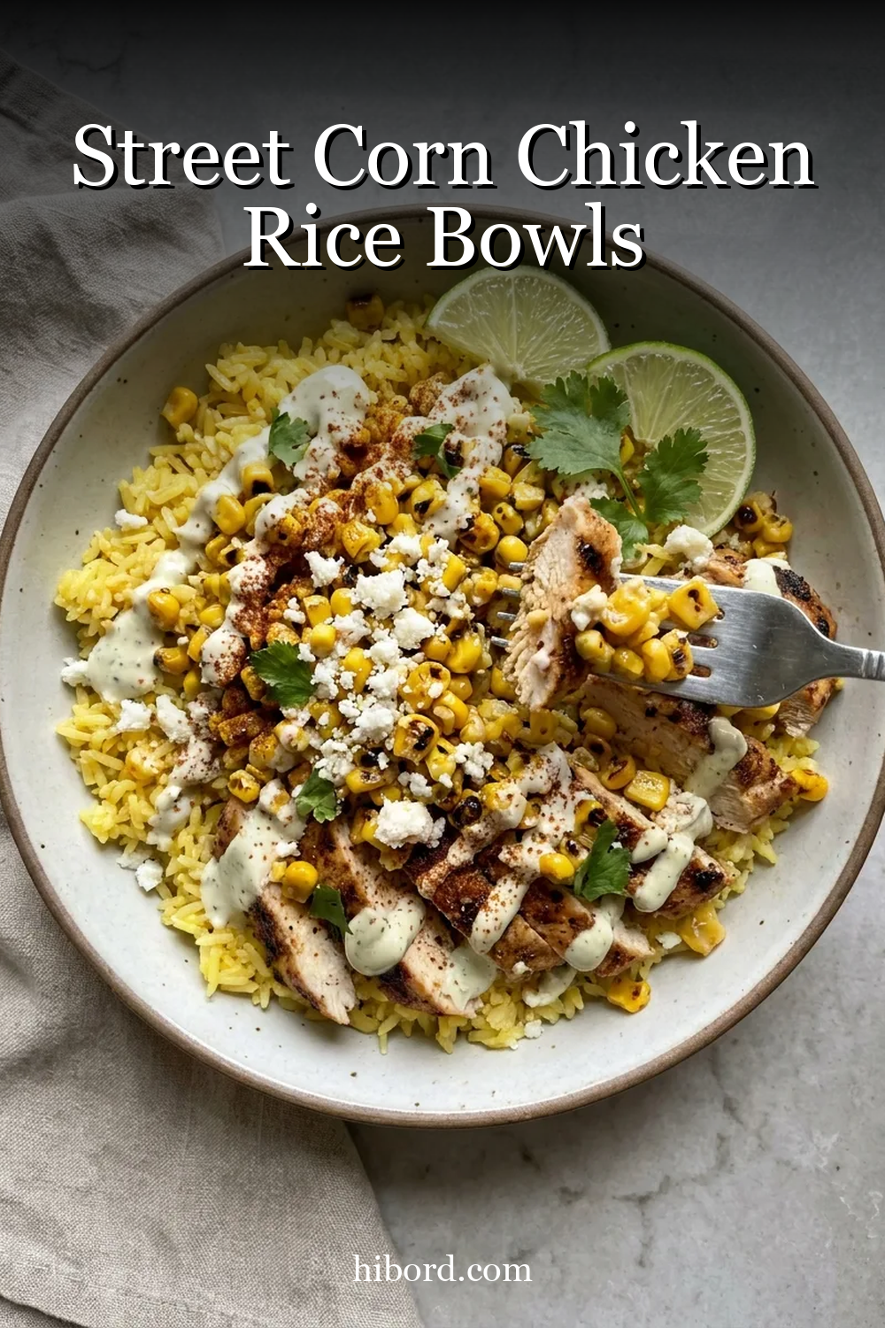 Street Corn Chicken Rice Bowls