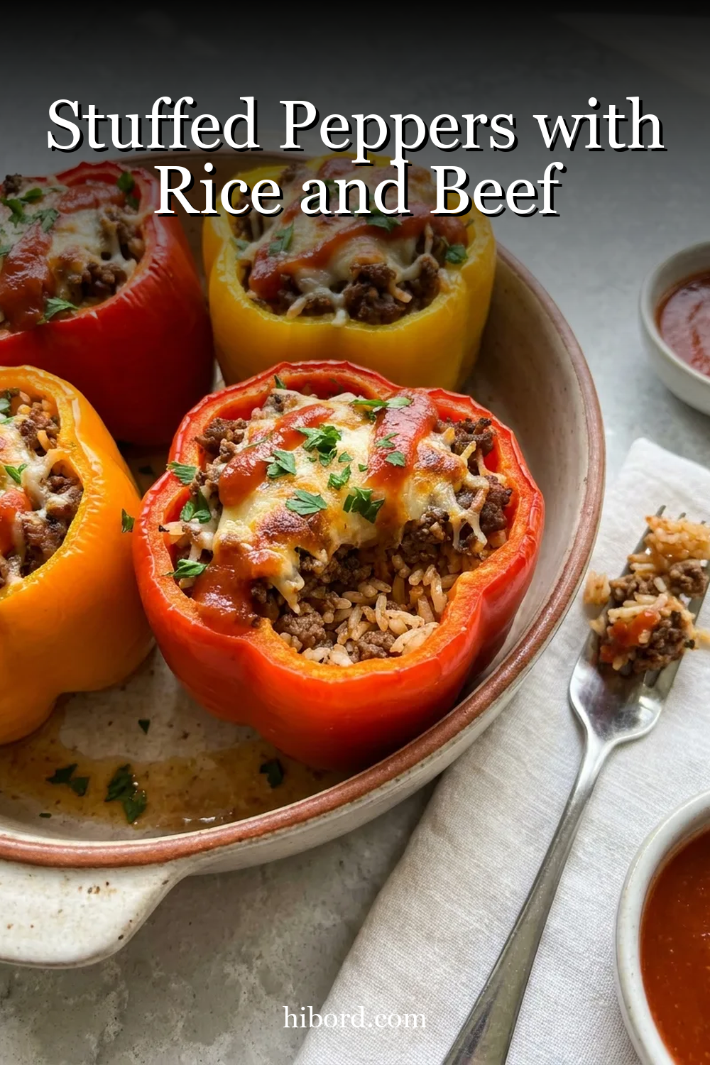 Stuffed Peppers with Rice and Beef