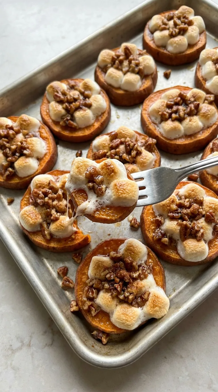 Potato Bites with Marshmallows & Pecans final dish