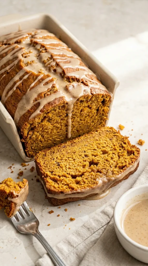 Pumpkin Bread with Maple Glaze full finished recipe