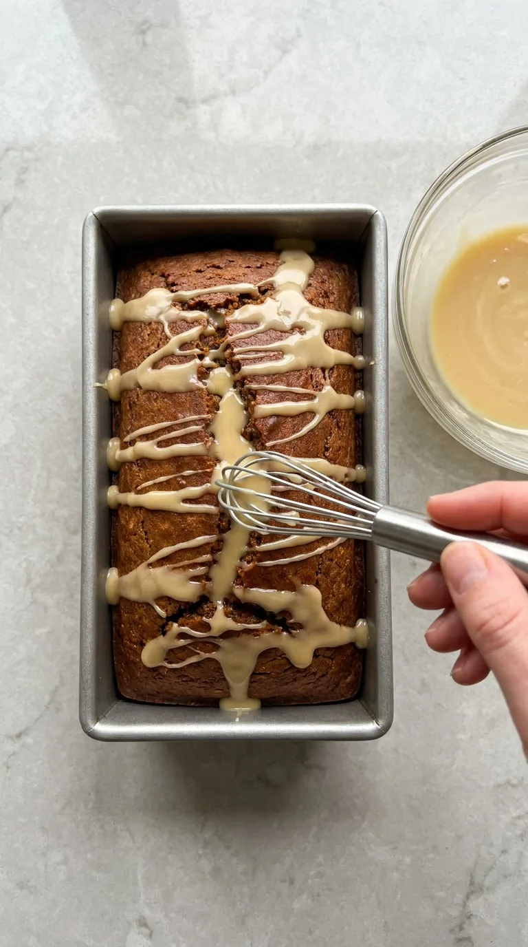 Pumpkin Bread with Maple Glaze - Process Step
