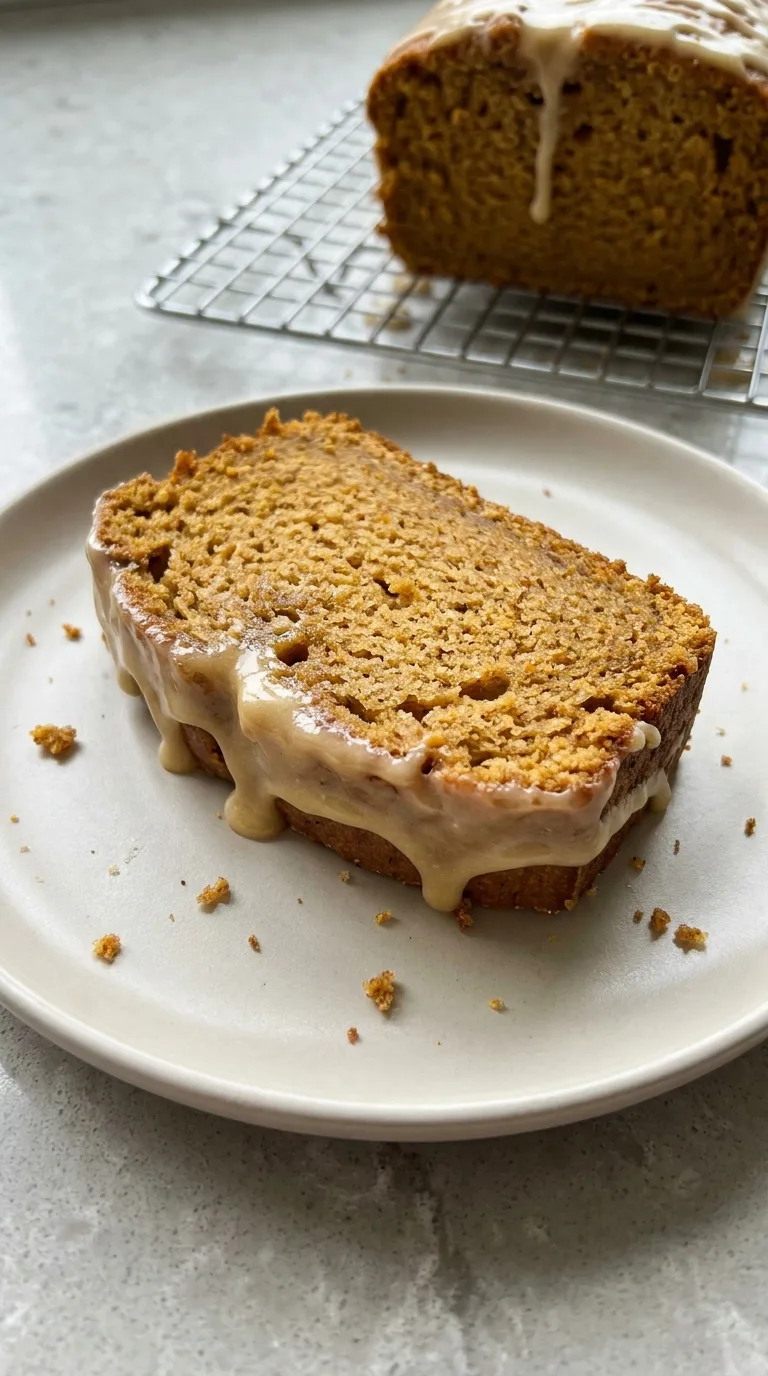 Pumpkin Bread with Maple Glaze - Delicious Texture