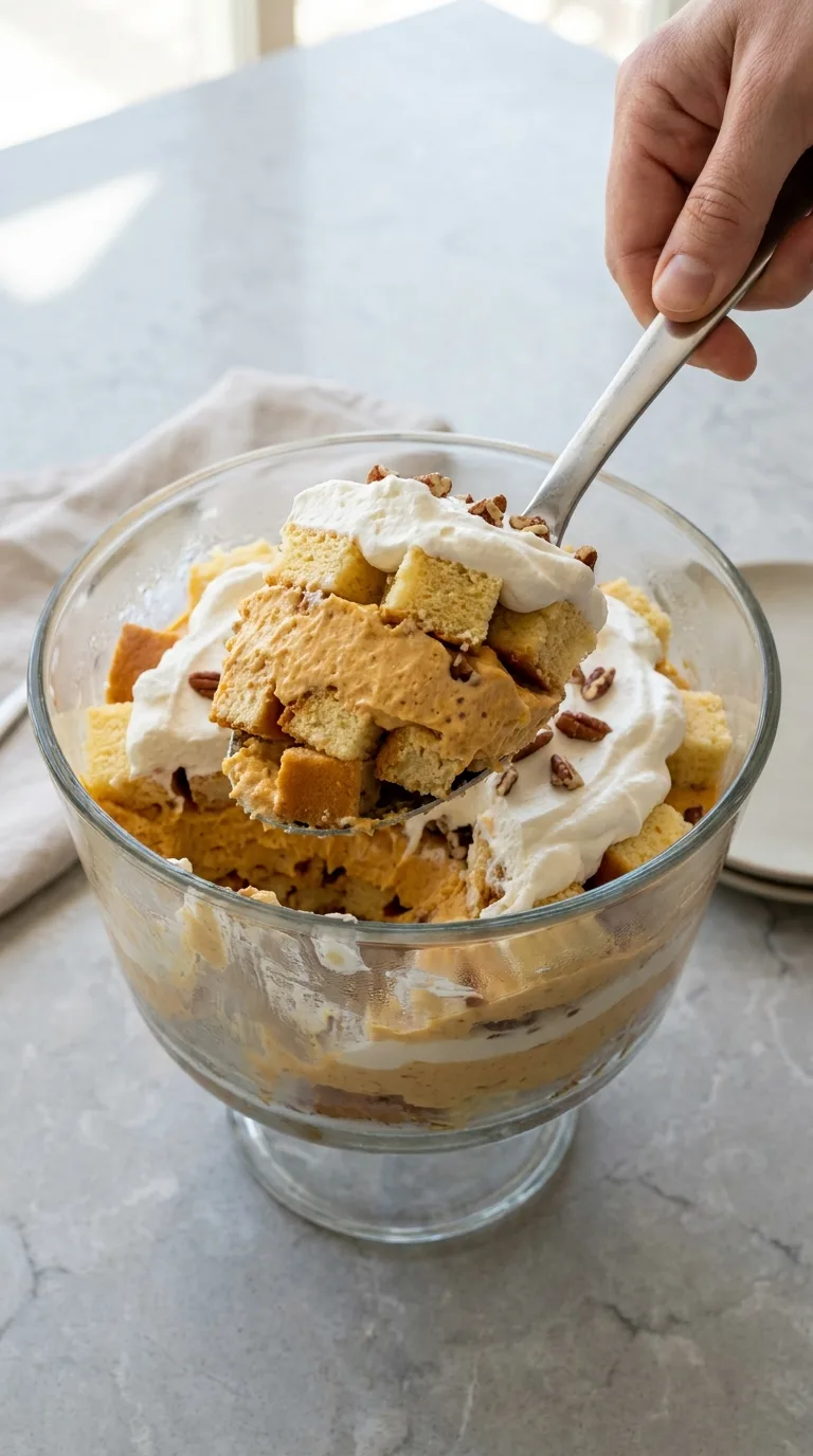 Pumpkin Cheesecake Trifle - Process Step