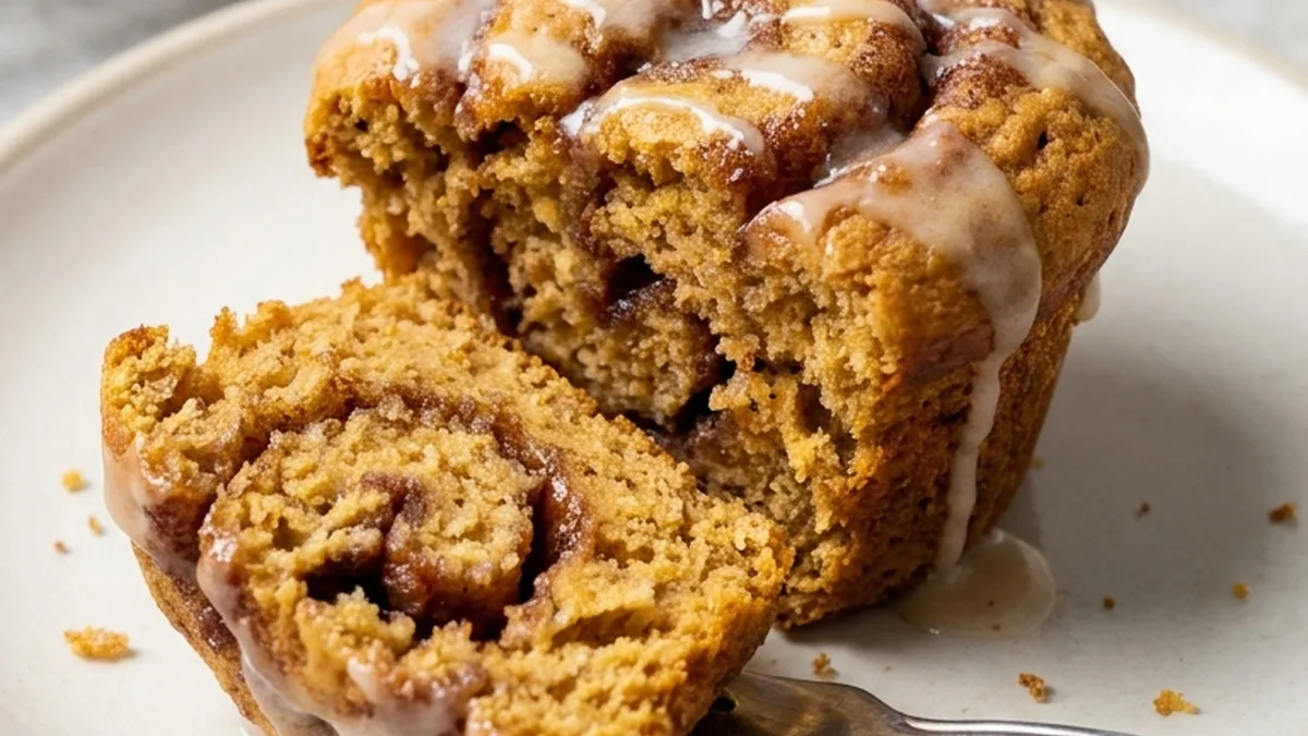 Pumpkin Cinnamon Roll Muffins