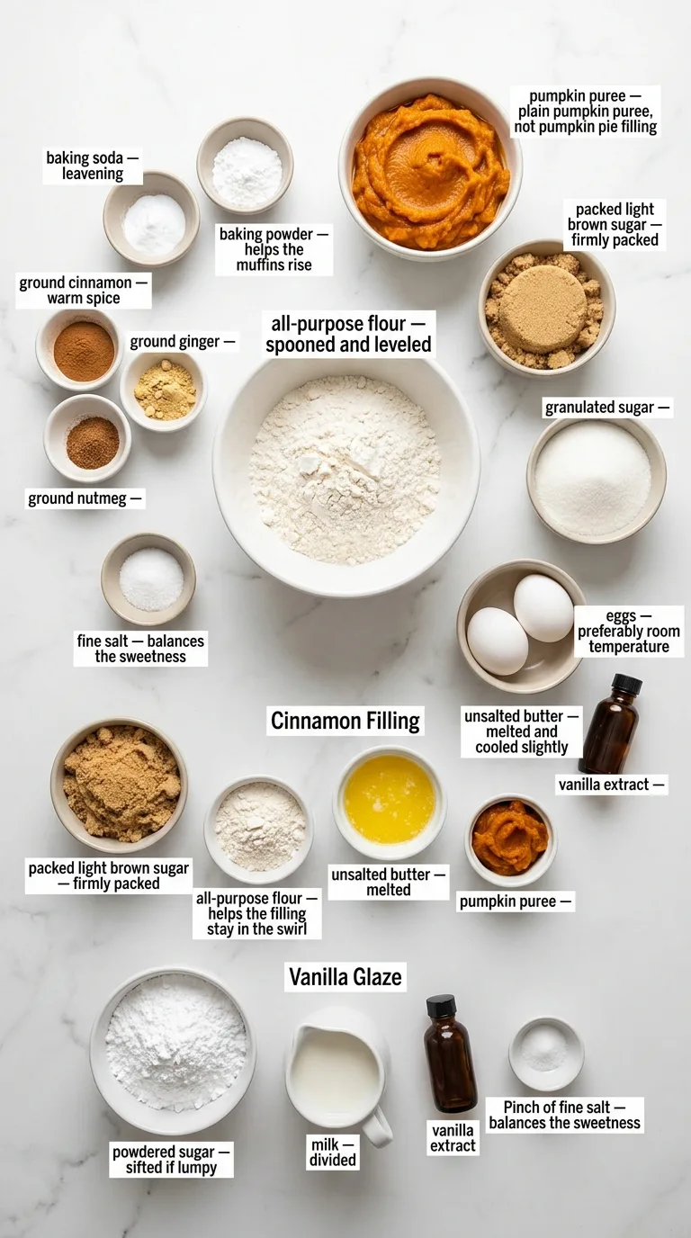Pumpkin Cinnamon Roll Muffins - Preparation Phase