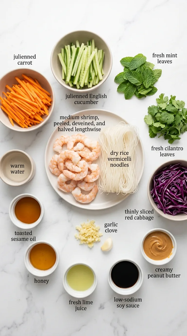 Rice Paper Rolls ingredients