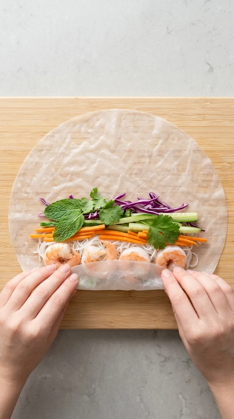 Rice Paper Rolls step 7