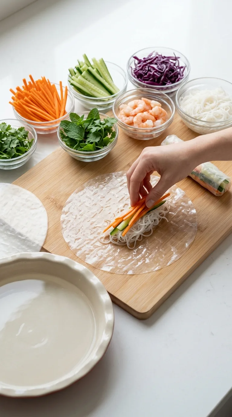 Rice Paper Rolls step 8