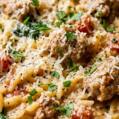 Sausage Orzo finished recipe
