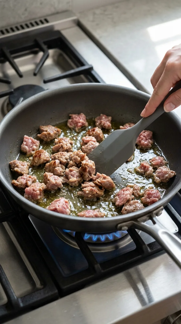 Sausage Orzo step 1