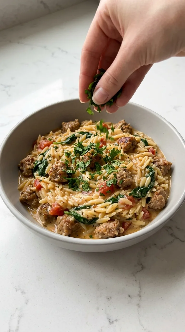 Sausage Orzo step 11