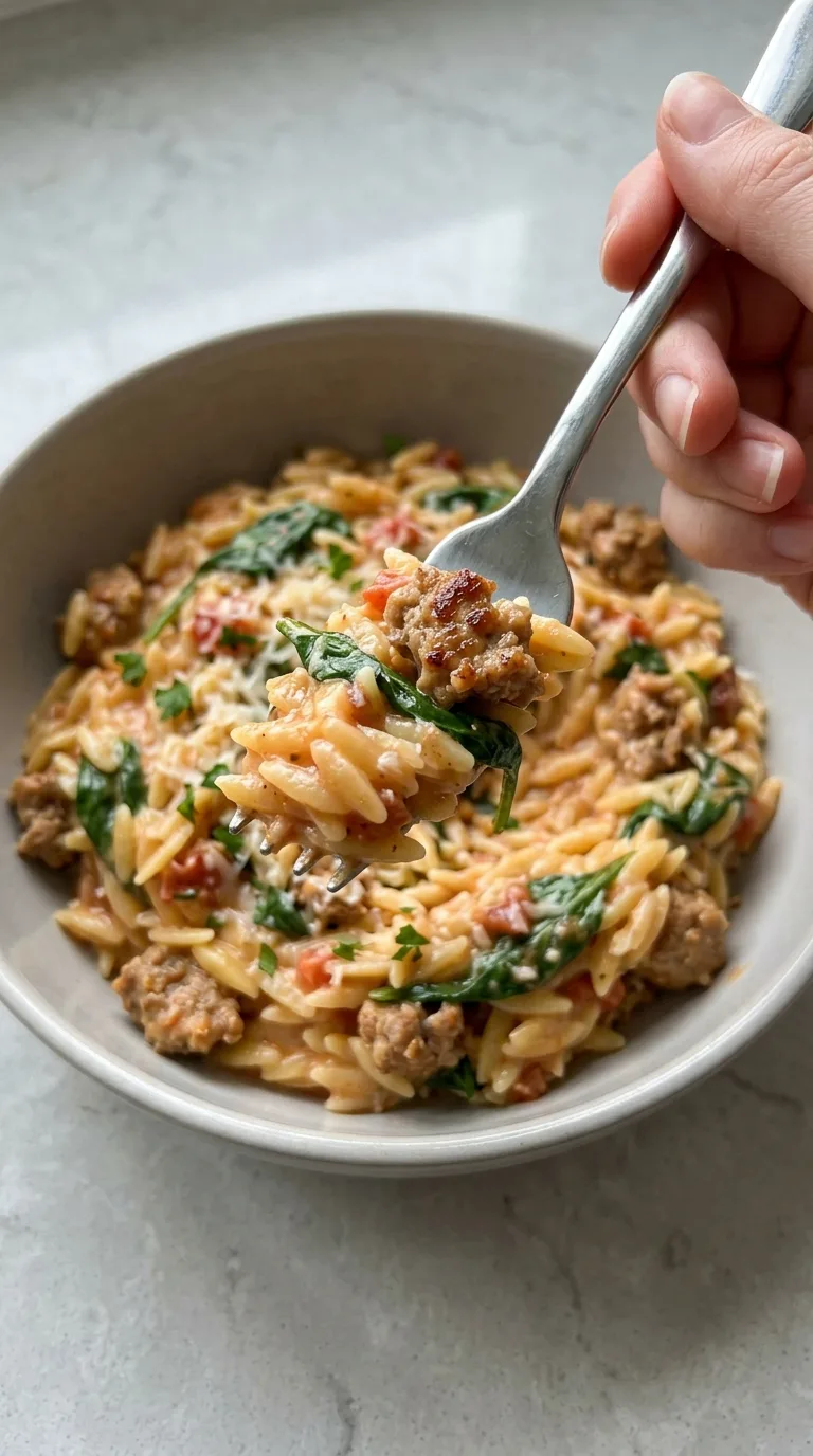 Sausage Orzo final dish