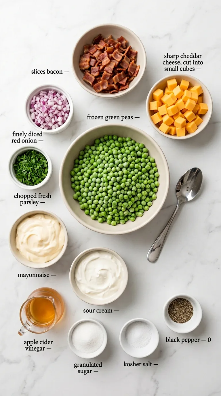 Southern Pea Salad ingredients