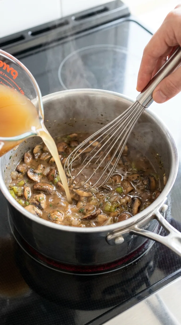 Tofurky with Mushroom Stuffing and Gravy - Process Step