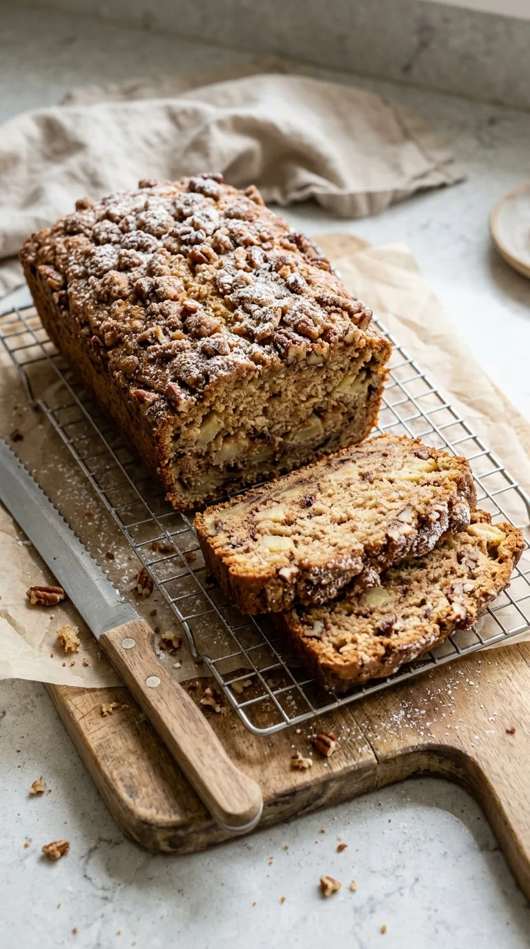 Apple Cinnamon Pecan Bread final dish