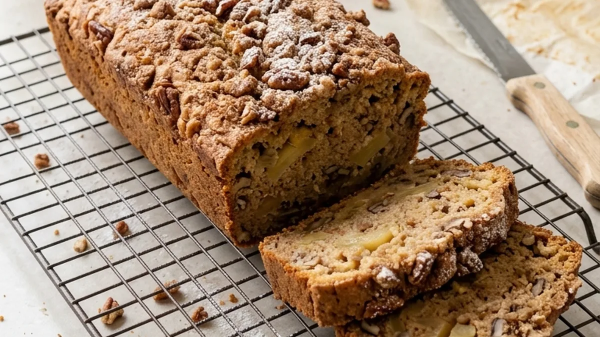 Apple Cinnamon Pecan Bread finished recipe