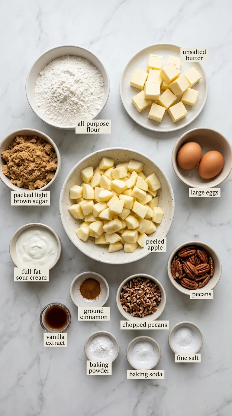 Apple Cinnamon Pecan Bread ingredients