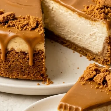 Biscoff Cheesecake finished recipe