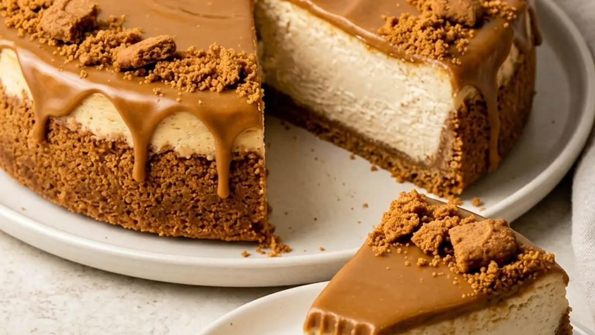 Biscoff Cheesecake finished recipe