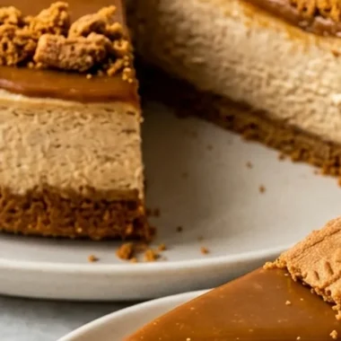 Biscoff Cheesecake finished recipe