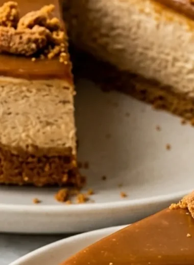 Biscoff Cheesecake finished recipe