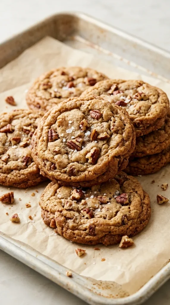 Brown Butter Pecan Cookies full finished recipe