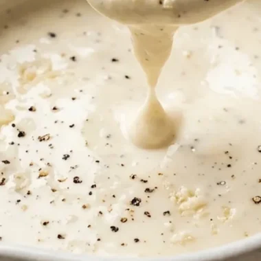 Caesar Salad Dressing with Parmesan and Garlic finished recipe