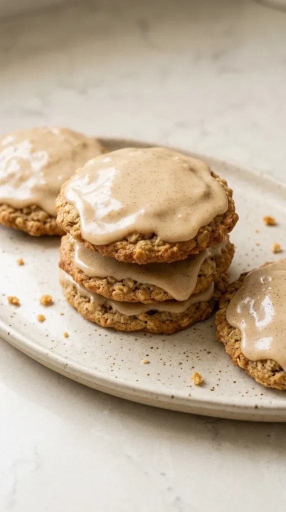 Chai Oatmeal Cookies with Maple Chai Glaze full finished recipe