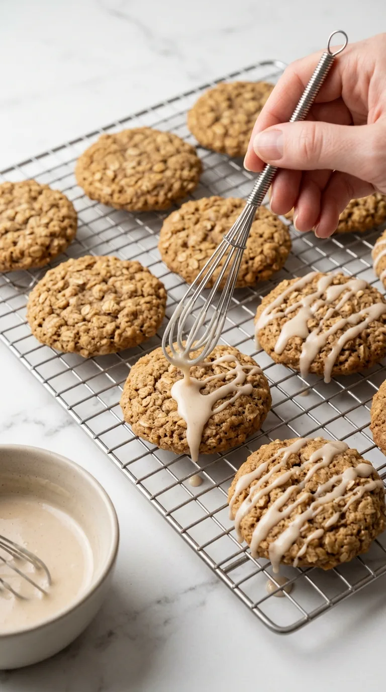 Chai Oatmeal Cookies with Maple Chai Glaze step 12