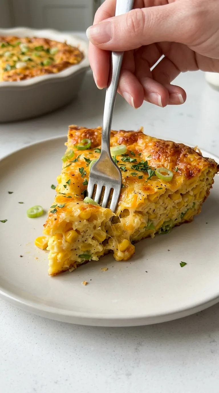 Cheddar Sweet Corn Pie final dish