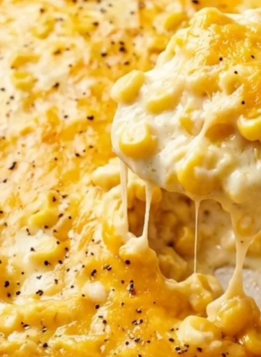 Cheesy Cream Cheese Corn Casserole finished recipe