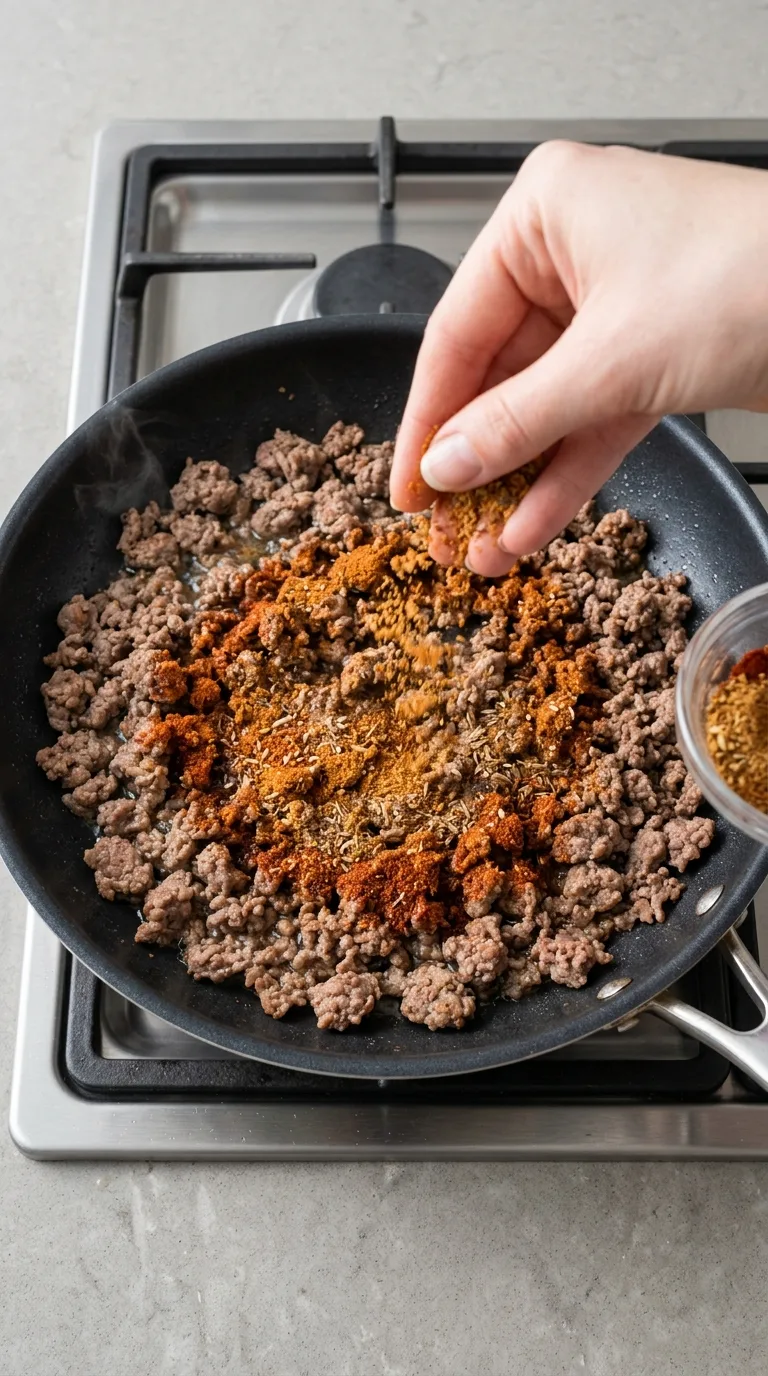 Cheesy Taco Pasta step 2