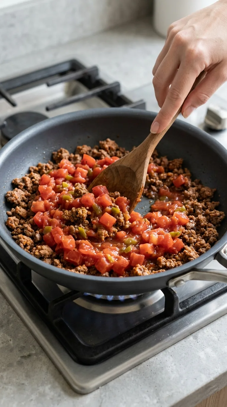 Cheesy Taco Pasta step 3