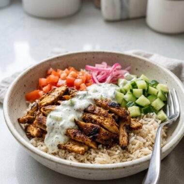 Chicken Shawarma Bowl finished recipe