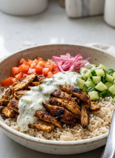 Chicken Shawarma Bowl finished recipe