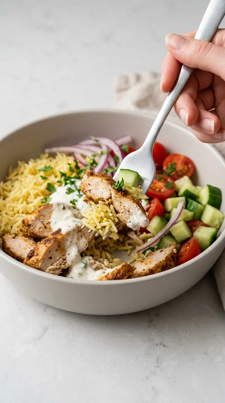 Chicken Shawarma Bowl final dish