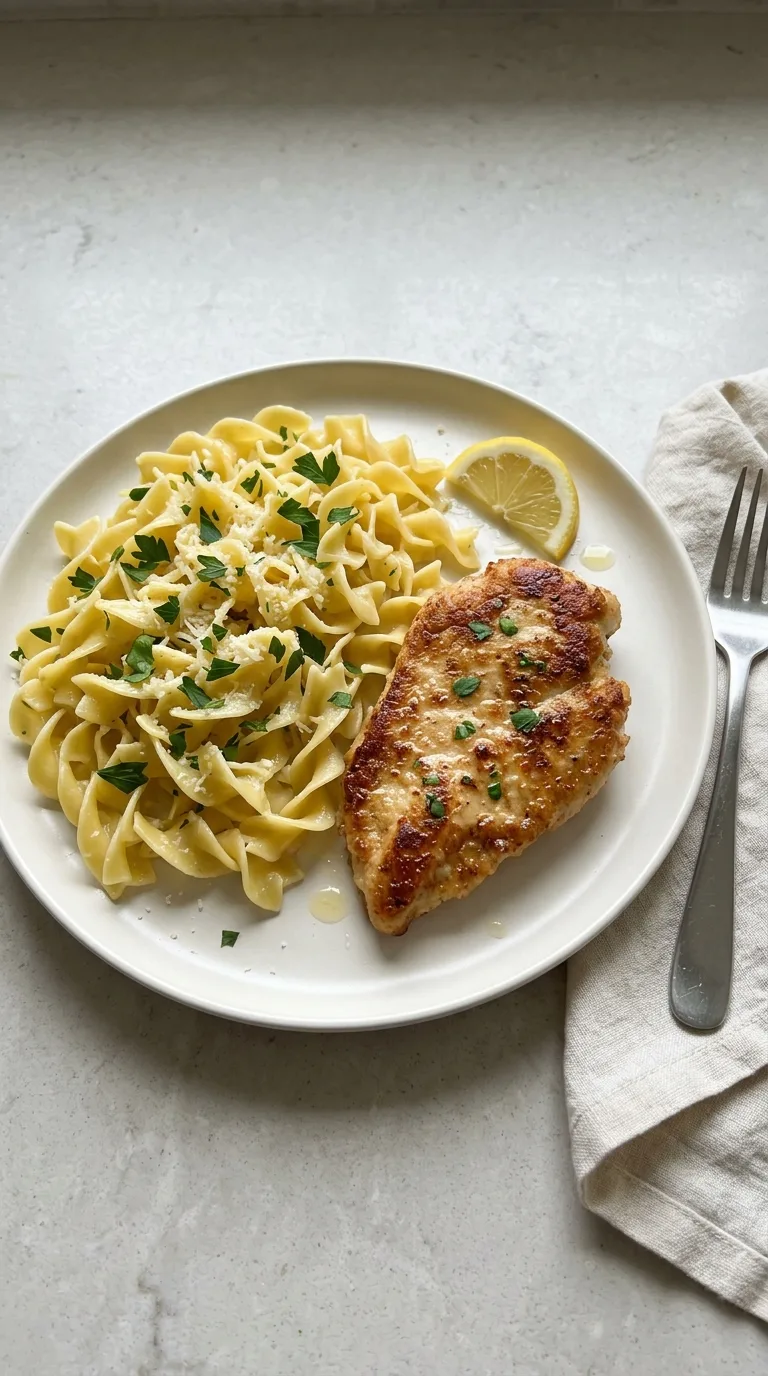 Chicken with Buttered Noodles final dish