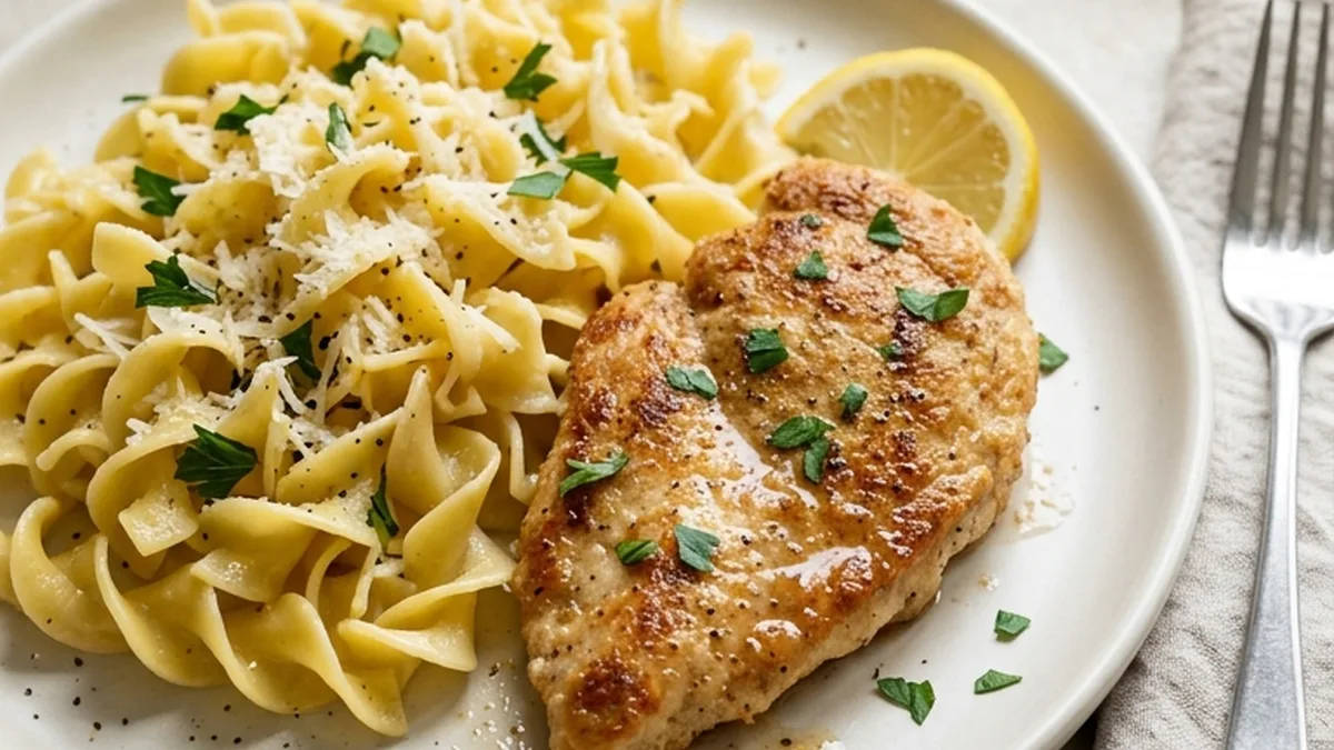 Chicken with Buttered Noodles finished recipe