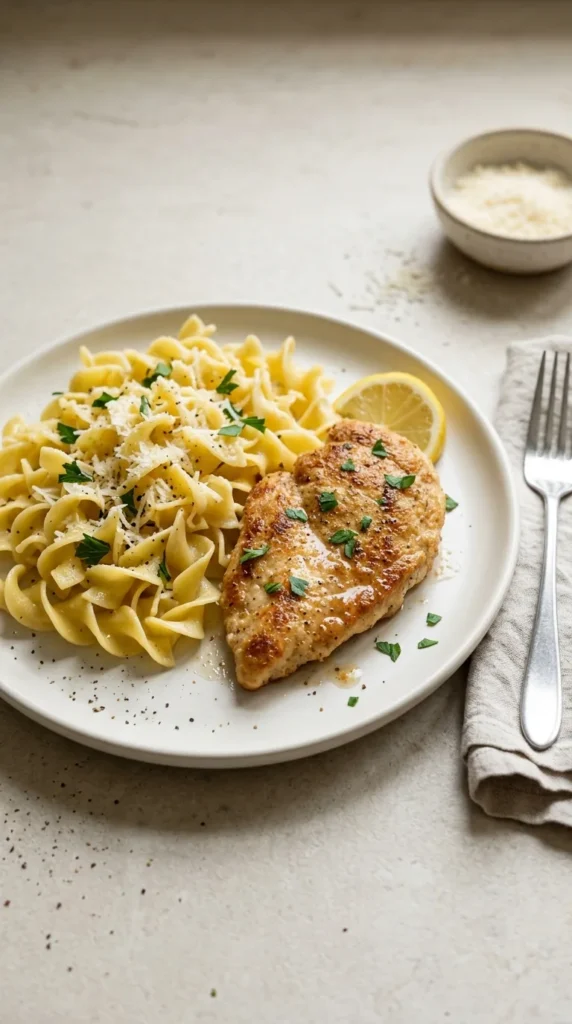 Chicken with Buttered Noodles full finished recipe