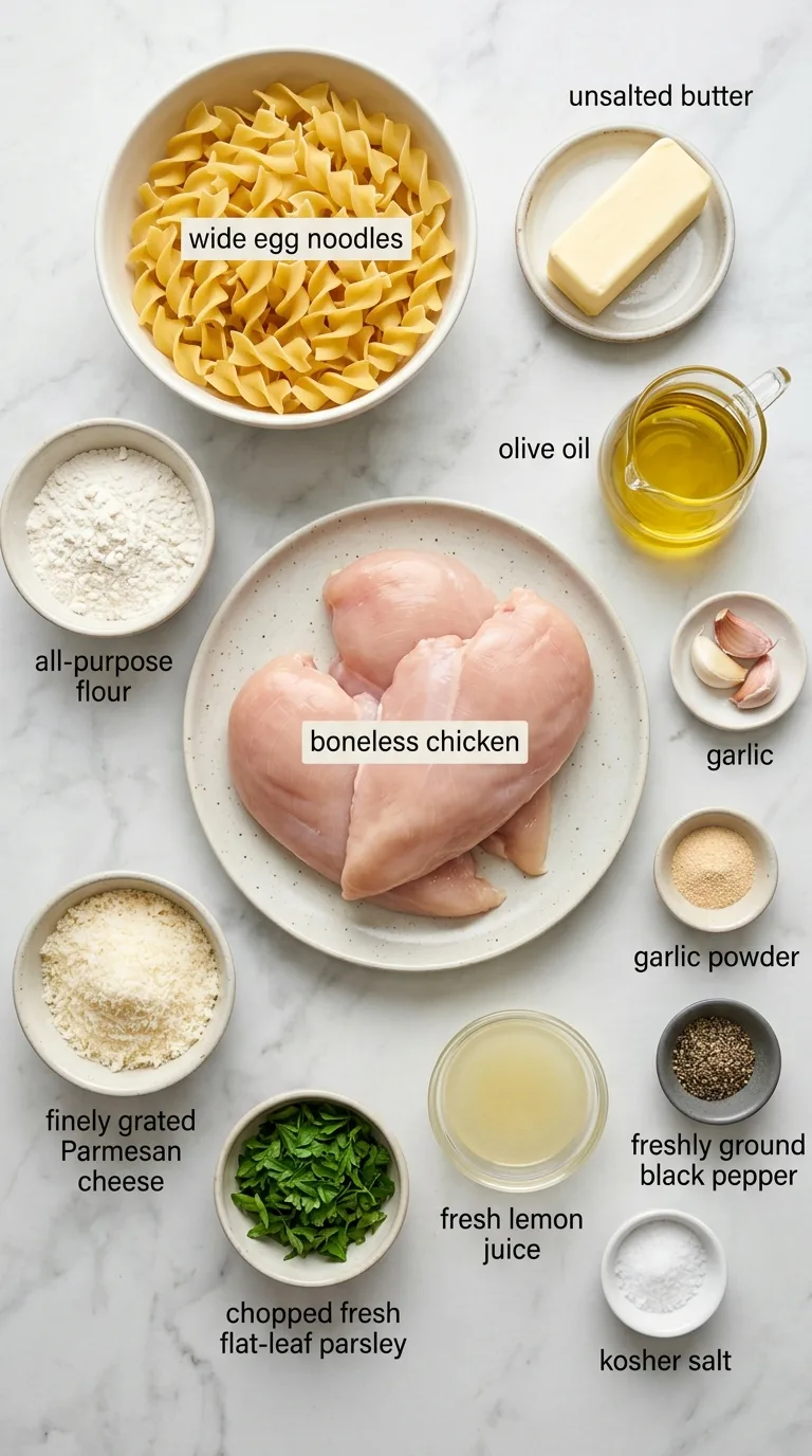 Chicken with Buttered Noodles ingredients