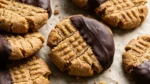 Chocolate Dipped Chewy Peanut Butter Cookies finished recipe