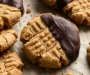 Chocolate Dipped Chewy Peanut Butter Cookies