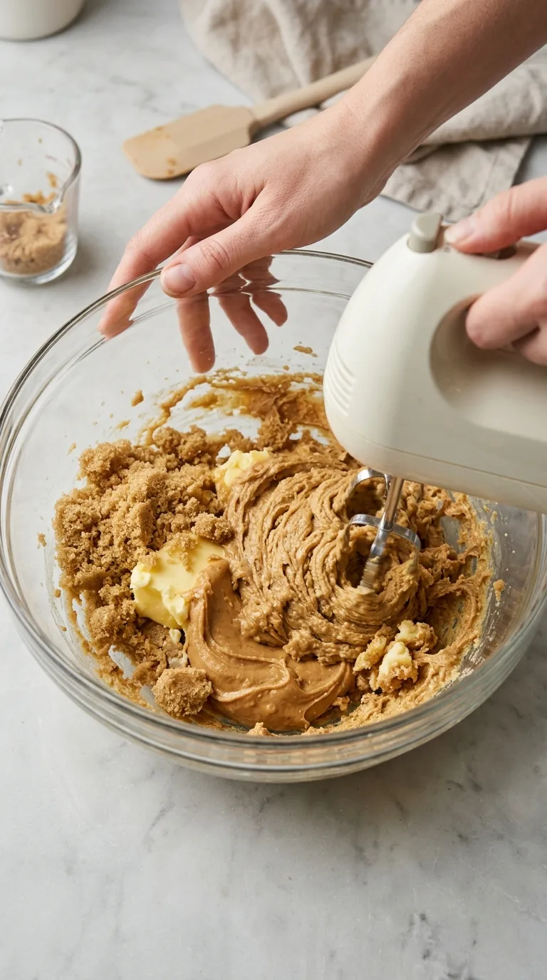 Chocolate Dipped Chewy Peanut Butter Cookies step 1