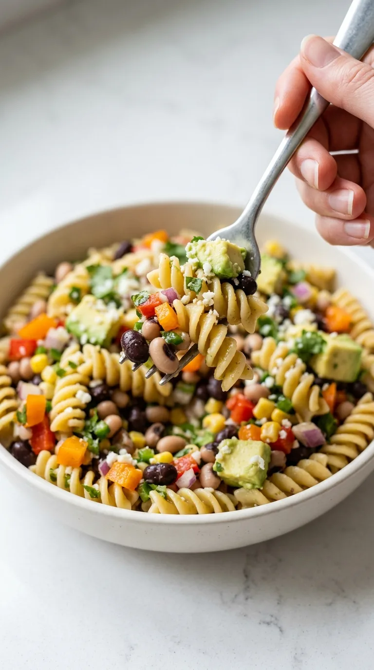Cowboy Caviar Pasta Salad final dish
