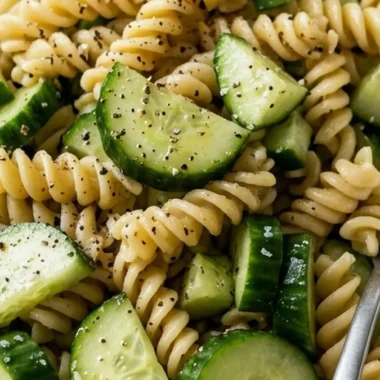 Cucumber Pasta Salad finished recipe