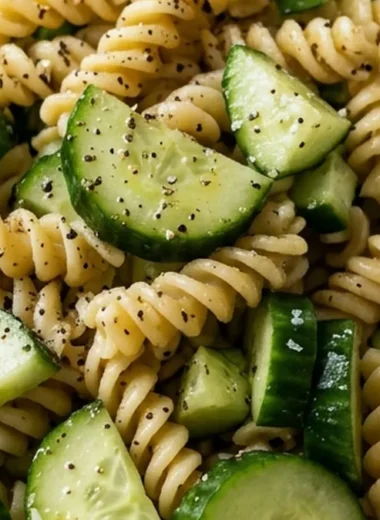 Cucumber Pasta Salad finished recipe
