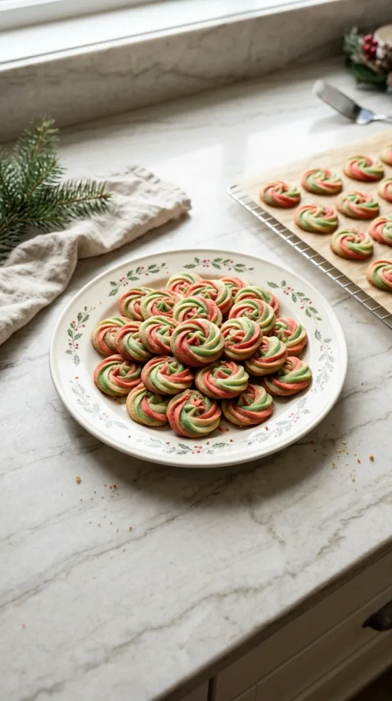 Delicious Christmas Swirl Butter Cookies full finished recipe