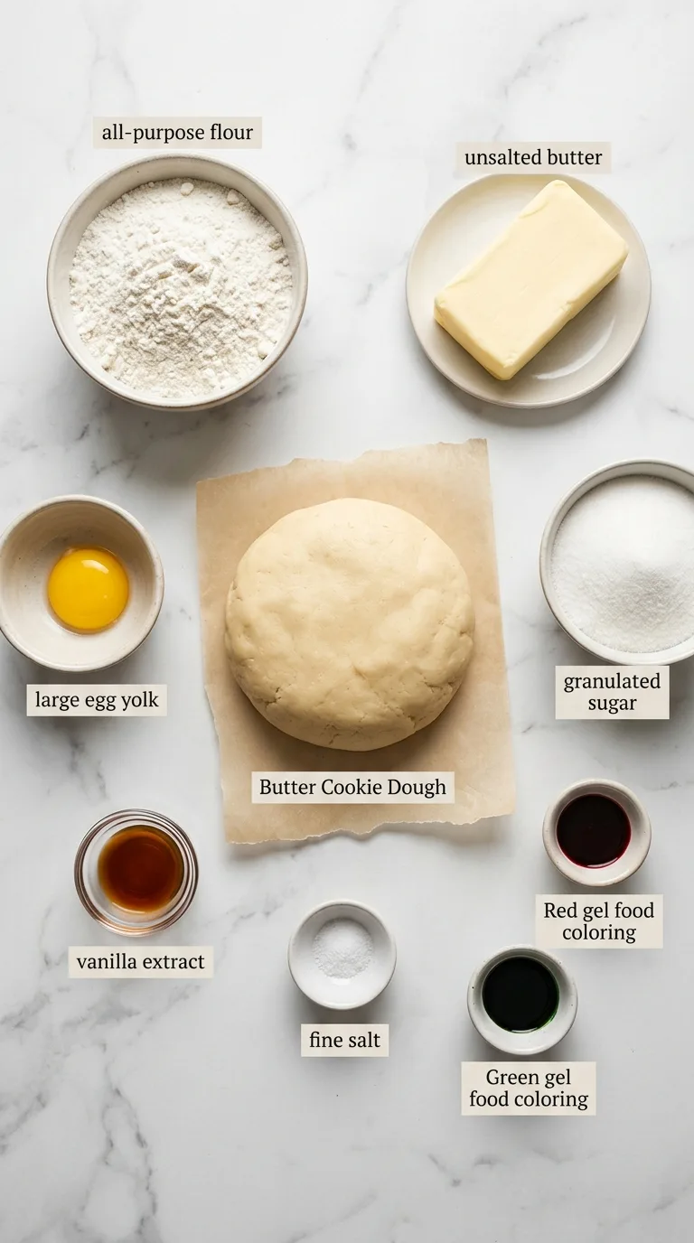 Delicious Christmas Swirl Butter Cookies ingredients